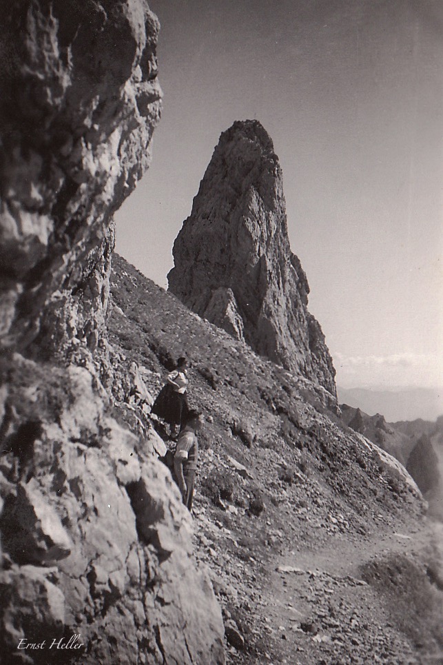 Abstieg vom S&auml;ntis 1940